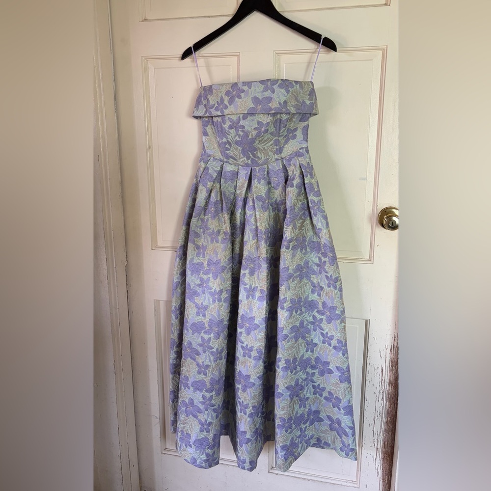 NWT Petal & Pup Rhea Strapless Midi Dress - Sage Floral - Size Small - Picture 6 of 11